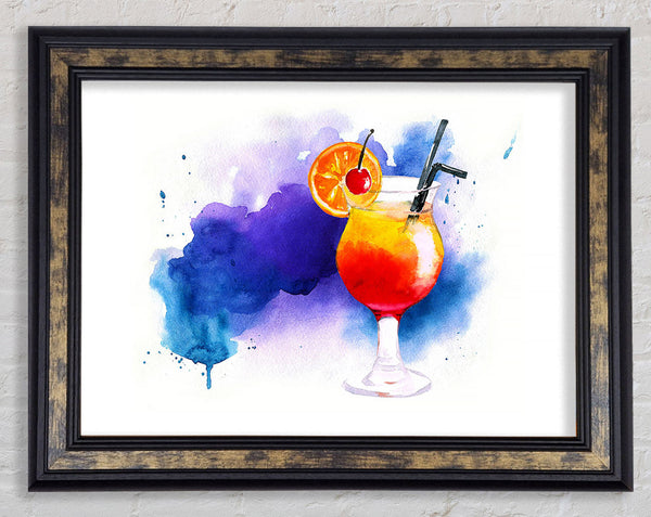 Tequila Sunrise Cocktail Framed Print