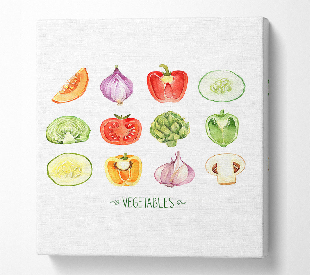 A Canvas Print of Vegetable Selection 1 Canvas Art