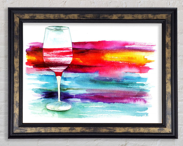 Wine Rainbow Framed Print