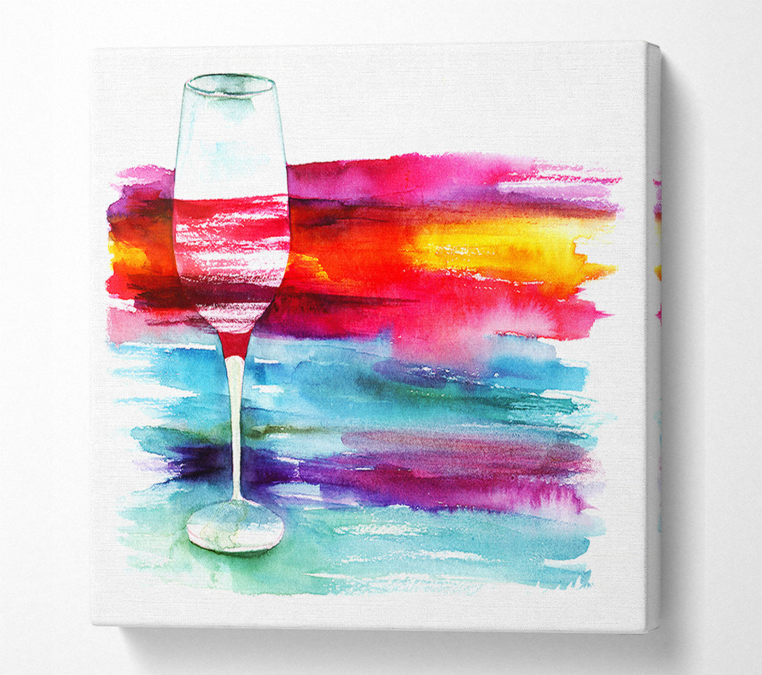  A Canvas Print of Wine Rainbow Canvas Wall Art
