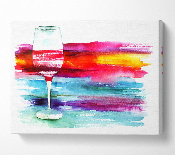  A Canvas Print of Wine Rainbow Canvas Wall Art