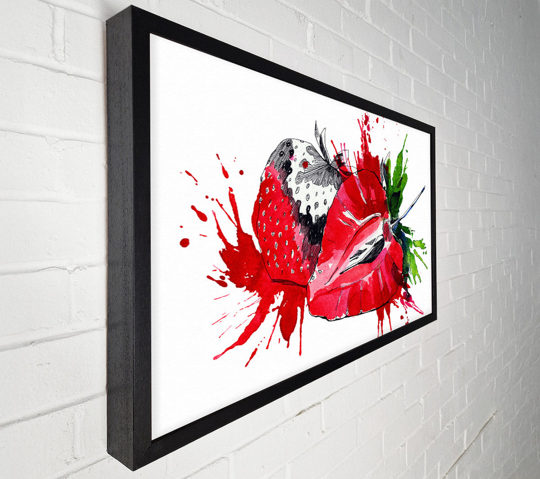  A Canvas Print of Strawberry Splash Canvas Art
