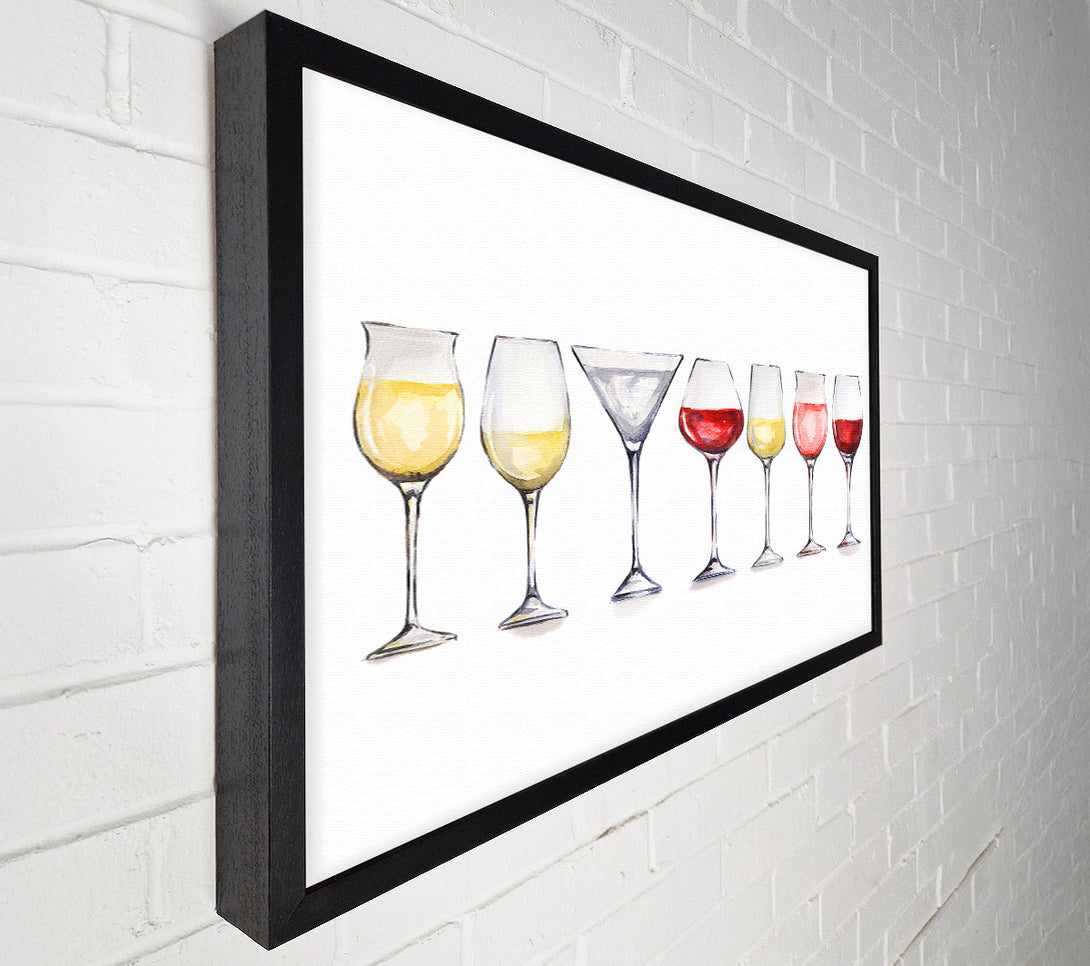  A Canvas Print of Wine Glass Top Up Canvas Print