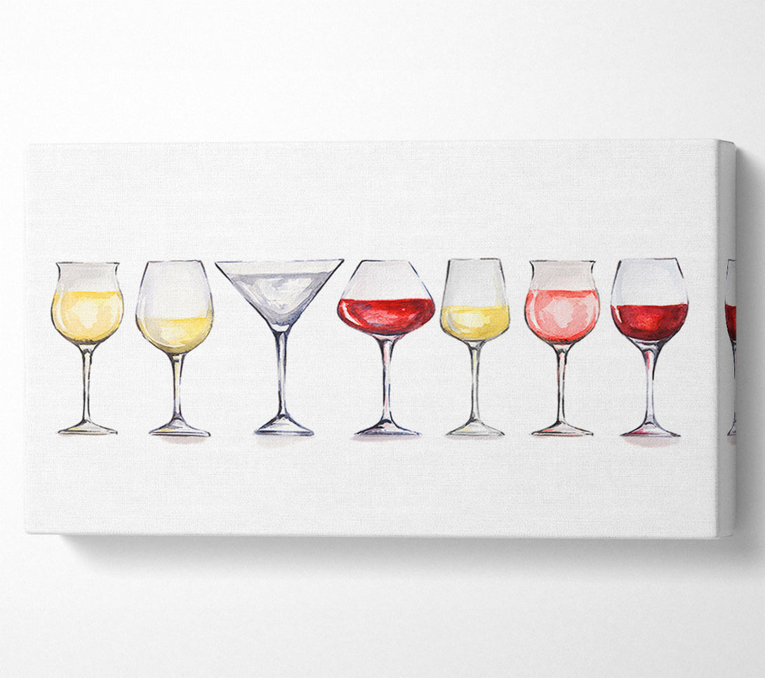  A Canvas Print of Wine Glass Top Up Canvas Print