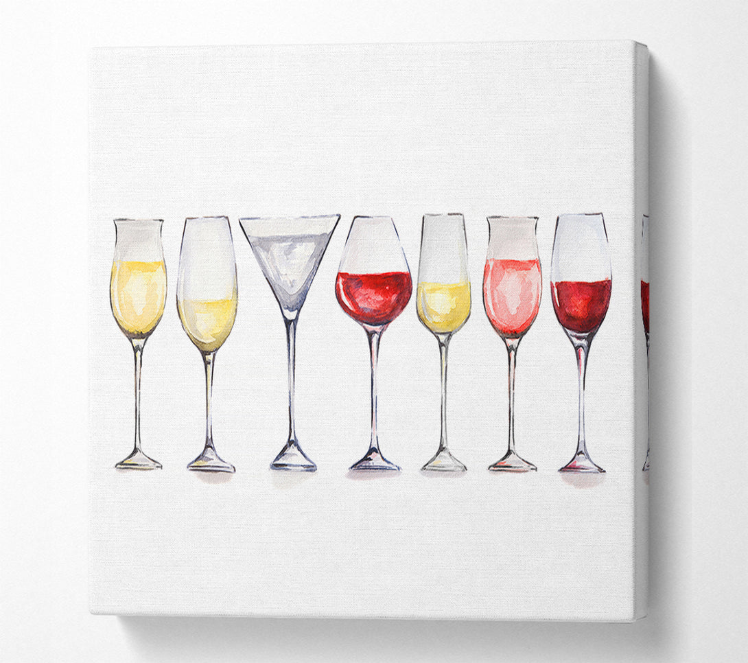  A Canvas Print of Wine Glass Top Up Canvas Print