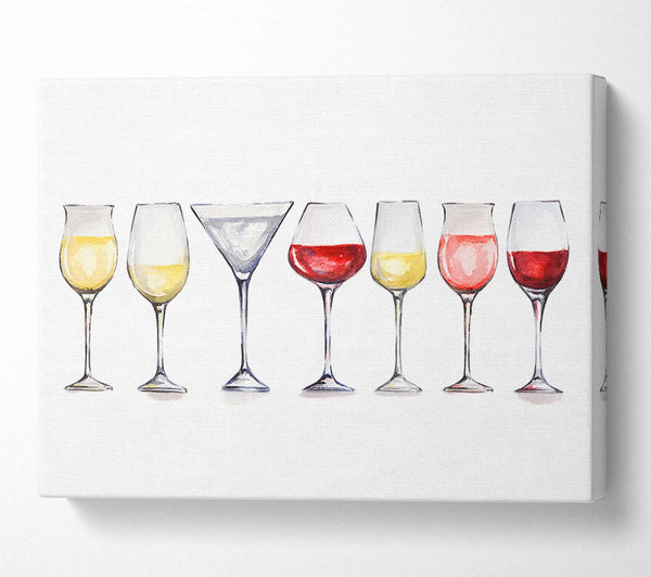  A Canvas Print of Wine Glass Top Up Canvas Print