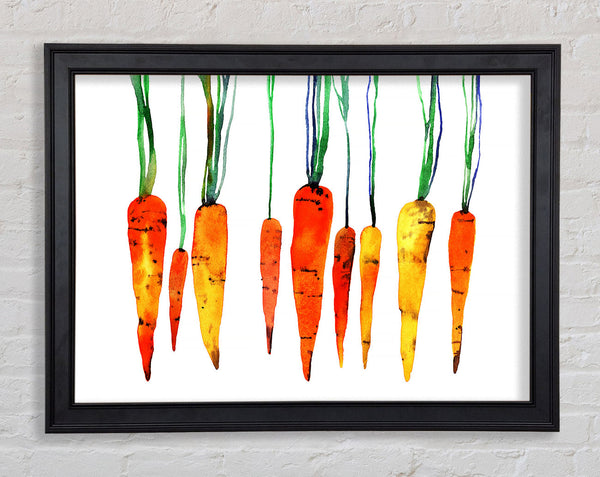 Dangling Carrots Framed Print