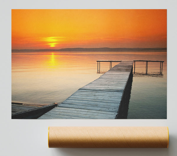 Sunset Boardwalk Poster