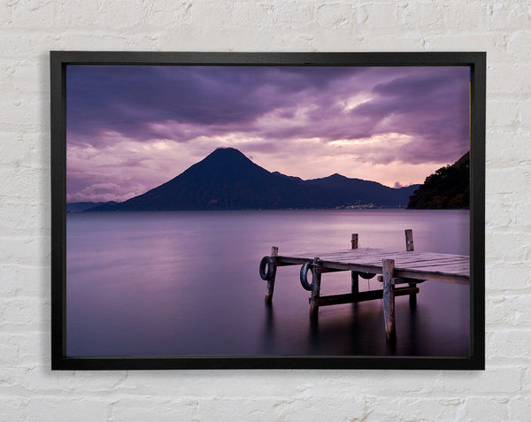 Purple Mountain Stillness Framed Print