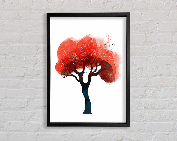 Red Tree Top Framed Print