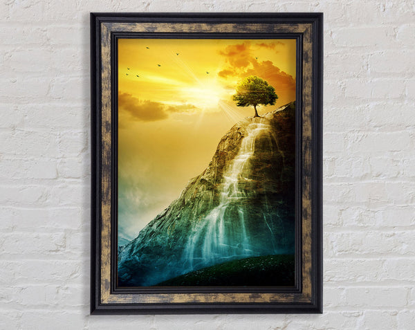 Waterfall Tree Framed Print