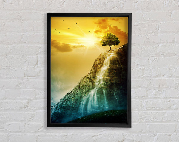Waterfall Tree Framed Print