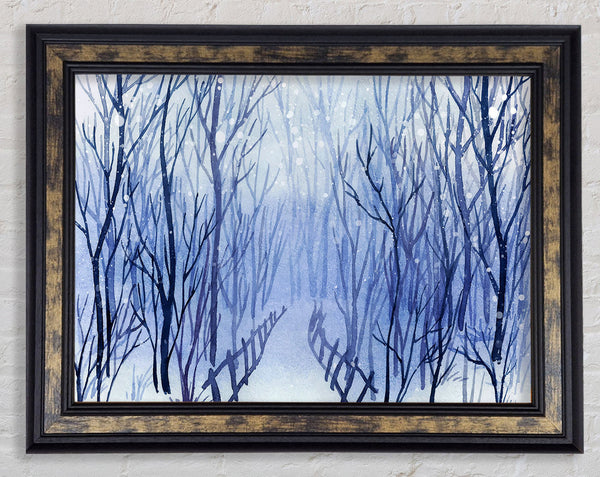 Winter Walk Sparkle Framed Print