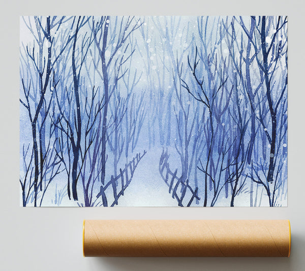Winter Walk Sparkle Poster