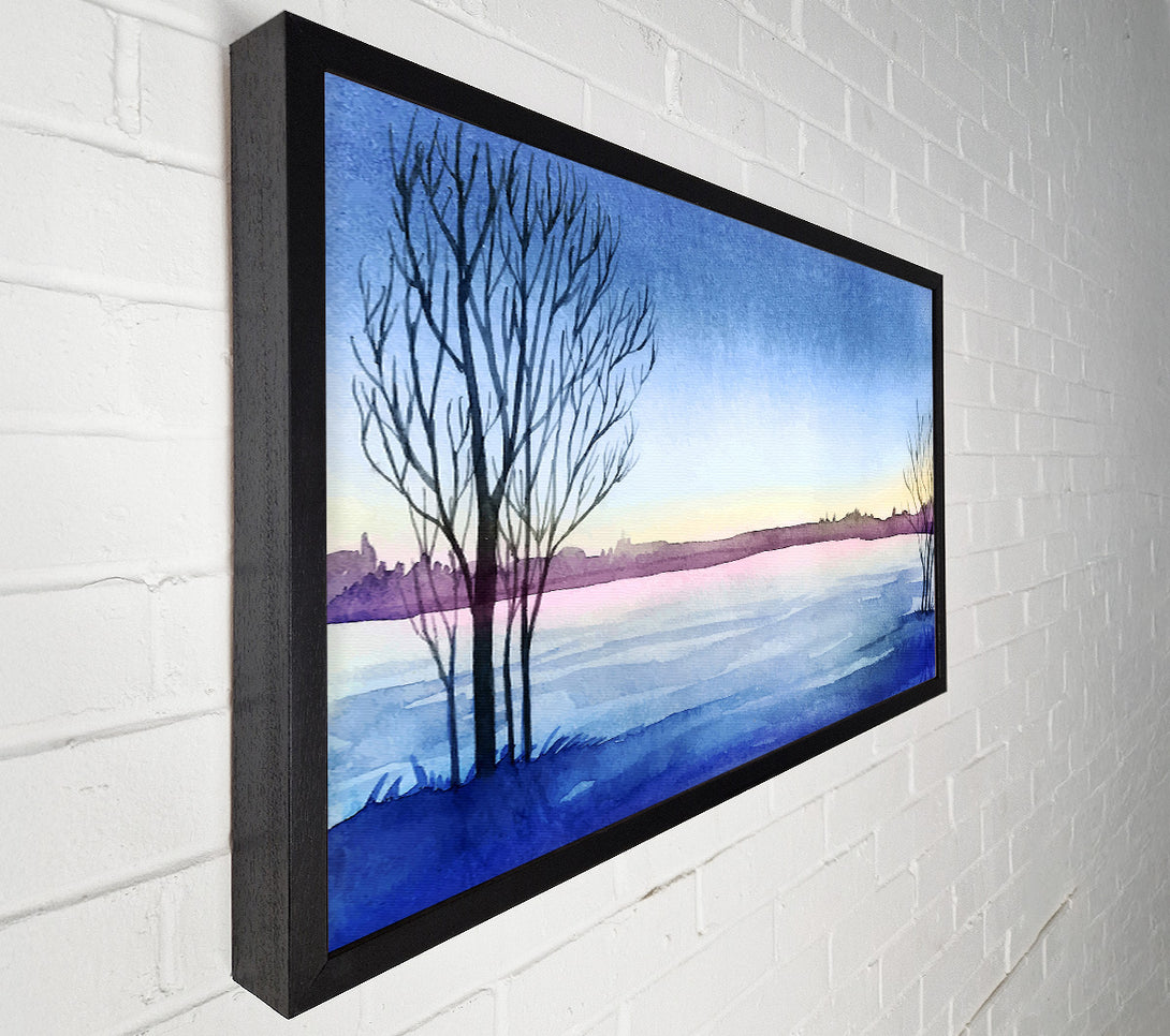  A Canvas Print of Winter lake Canvas Wall Art