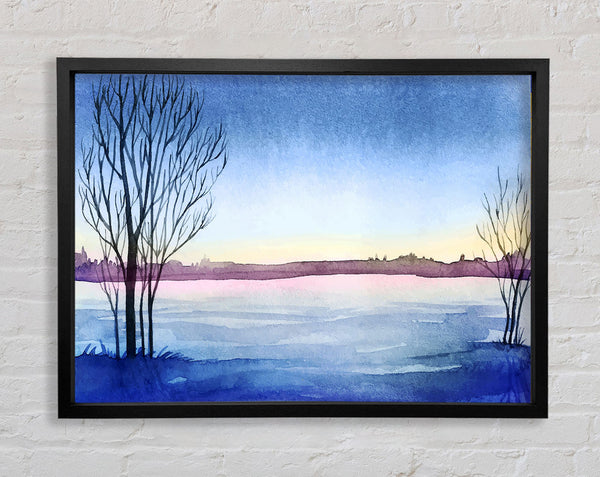 Winter Lake Framed Print