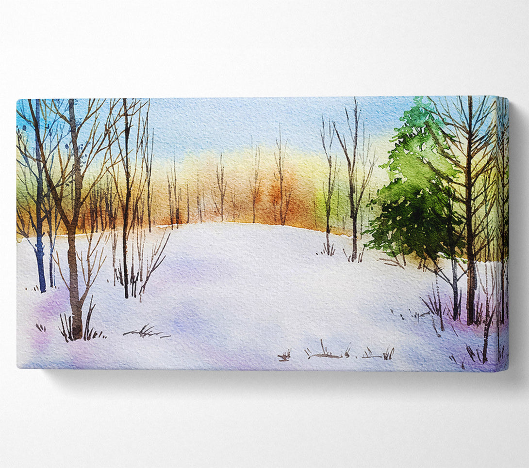  A Canvas Print of Trees In Winter Canvas Wall Art