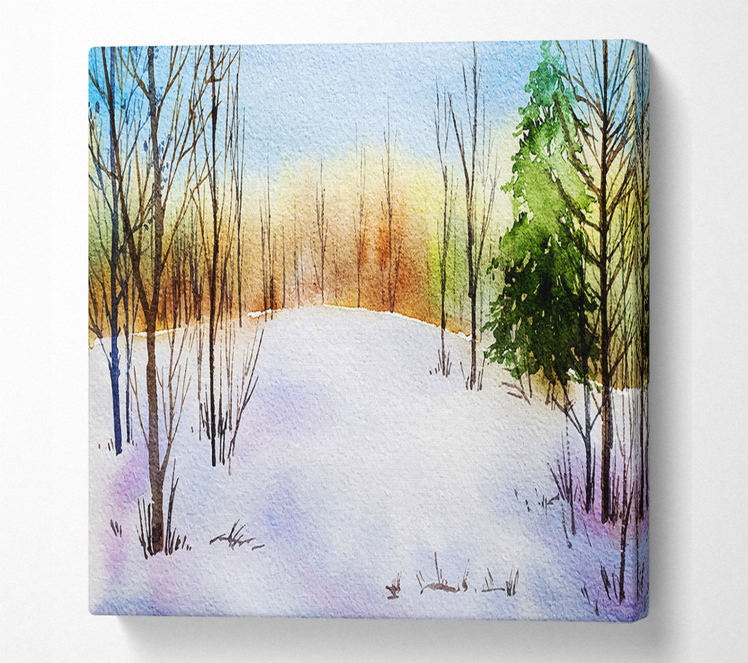  A Canvas Print of Trees In Winter Canvas Wall Art
