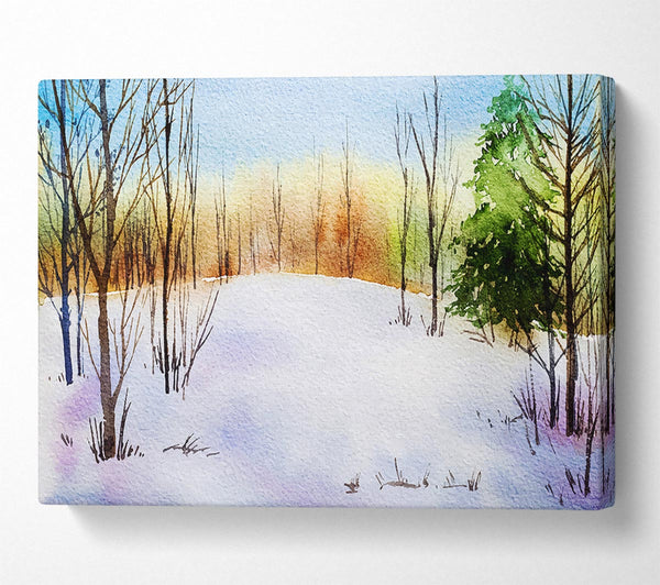  A Canvas Print of Trees In Winter Canvas Wall Art