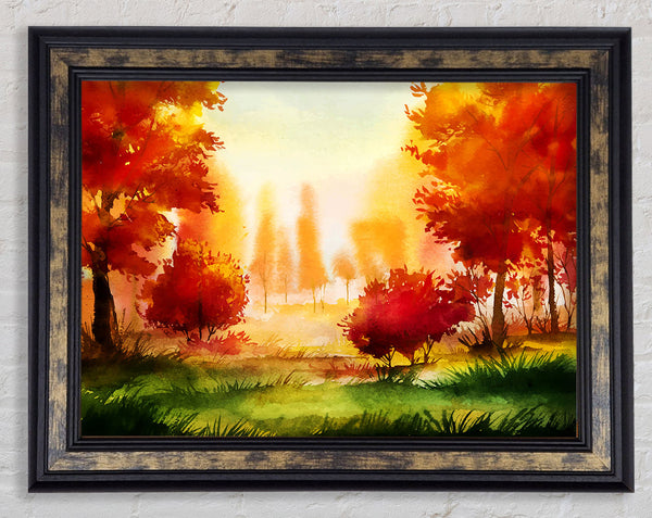 Autumn Abstract Framed Print