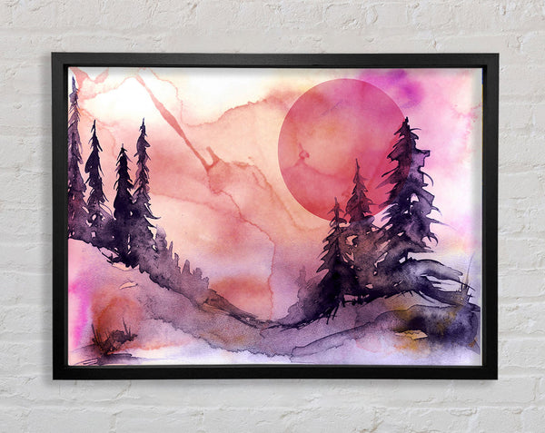 Pink Winter Sun Framed Print
