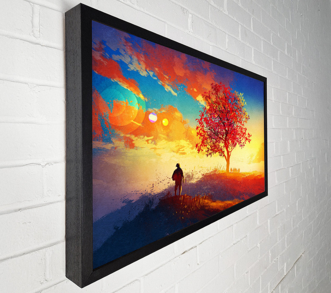 A Canvas Print of Autumn Tree Worship Canvas Art