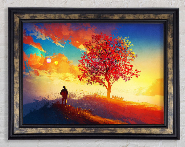 Autumn Tree Worship Framed Print