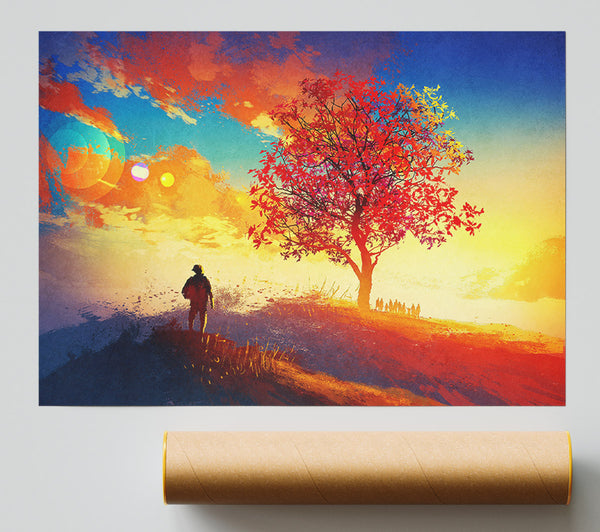 Autumn Tree Worship Poster
