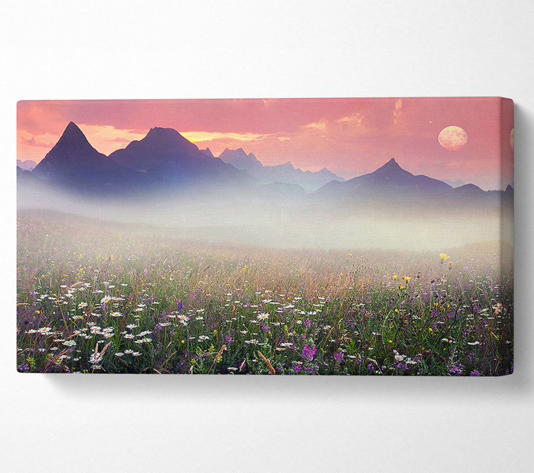  A Canvas Print of Flower Mountain Mist Canvas Art