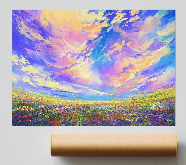 Rainbow Fields Giclee Print
