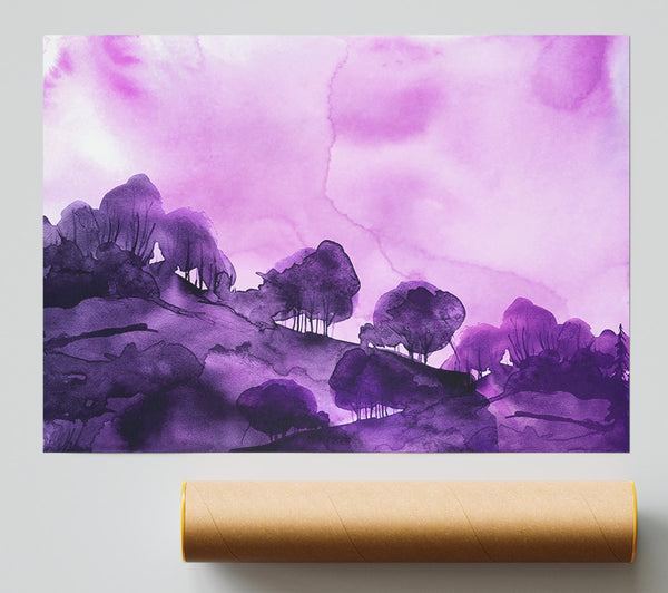 Purple Tree Abstract Giclee Print