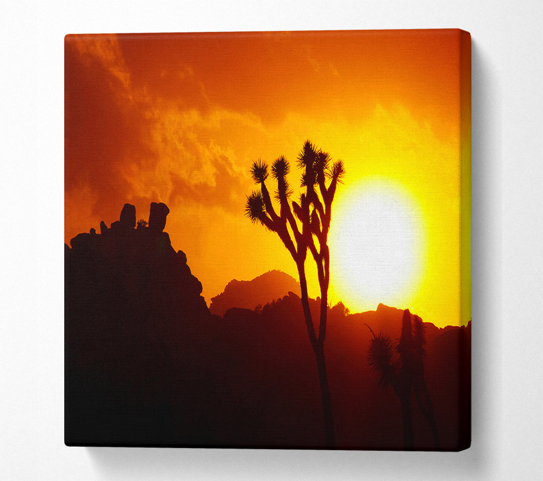  A Canvas Print of Sunset Desert Canvas Wall Art