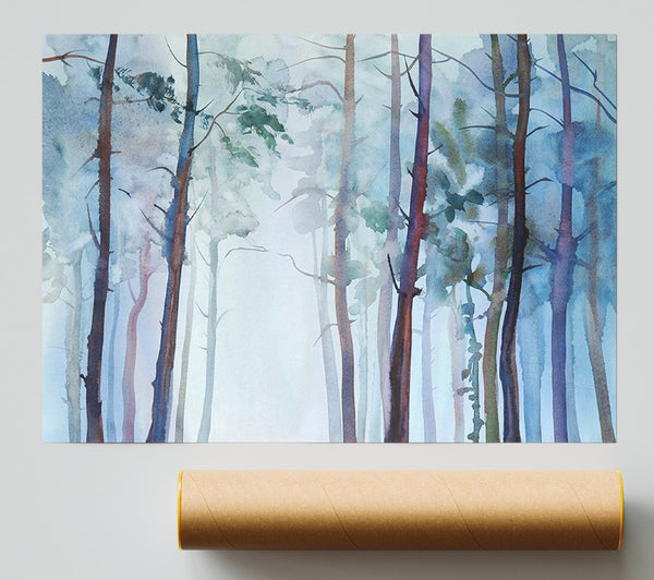Mist Through The Forest Poster
