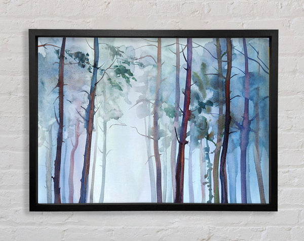 Mist Through The Forest Framed Print
