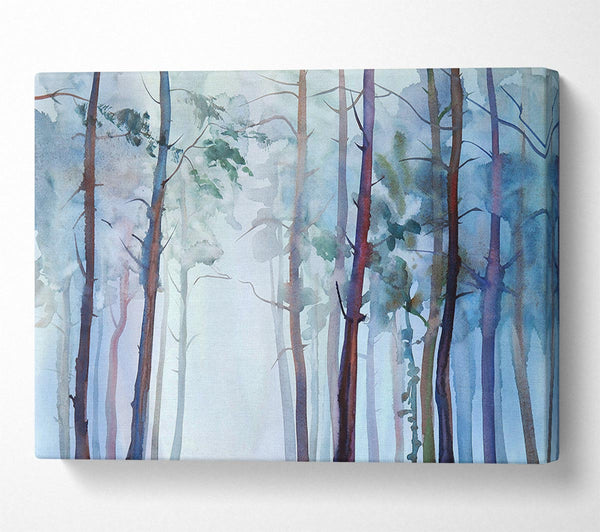  A Canvas Print of Mist Through The Forest Canvas Wall Art