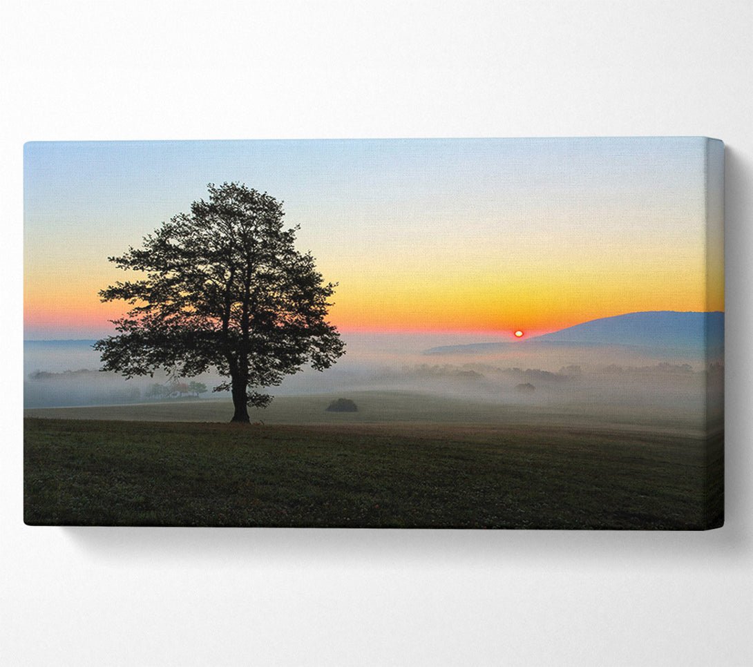  A Canvas Print of Misty Sunrise Canvas Art