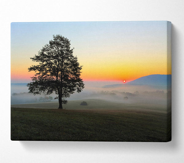  A Canvas Print of Misty Sunrise Canvas Art