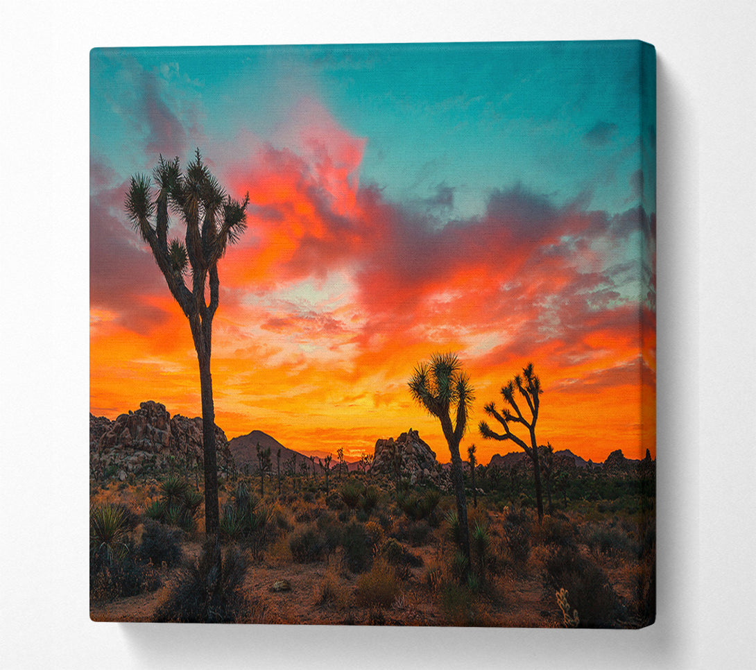  A Canvas Print of Sunset Desert Skies Canvas Wall Art