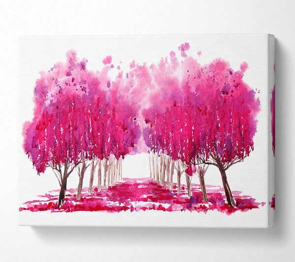  A Canvas Print of Pink Tree Walk Canvas Art