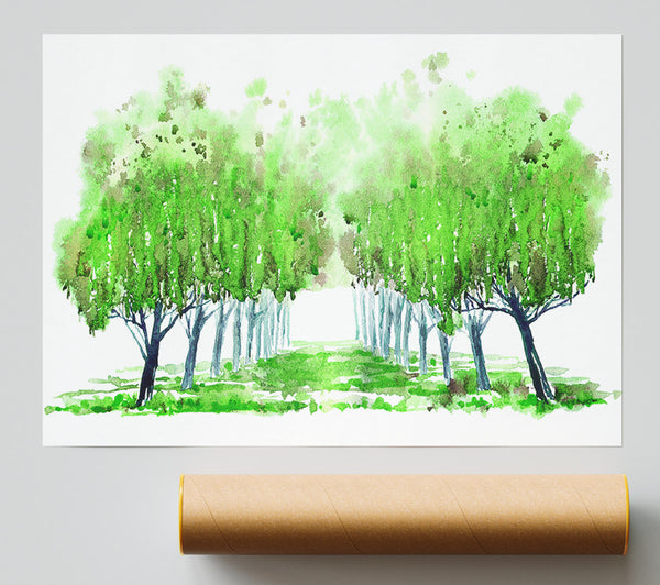 Green Tree Walk Giclee Print