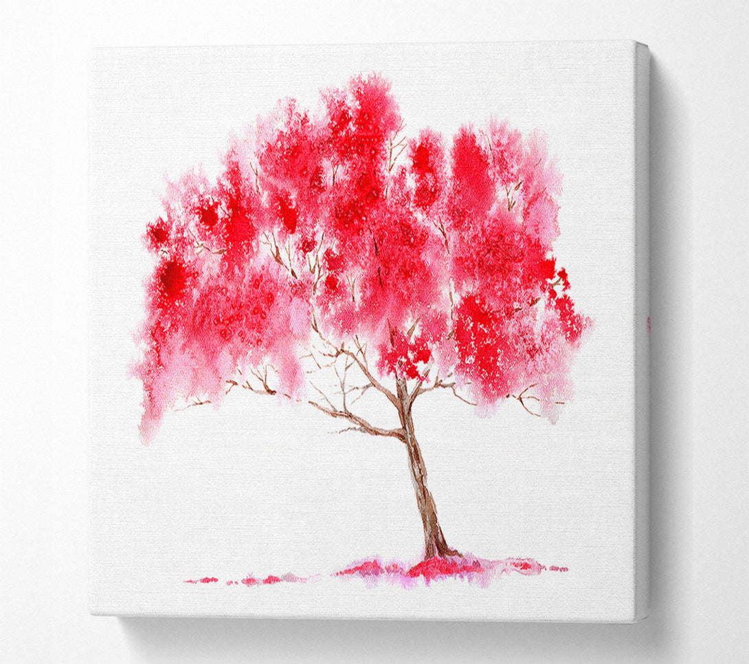  A Canvas Print of Pink Abstract Tree Canvas Art