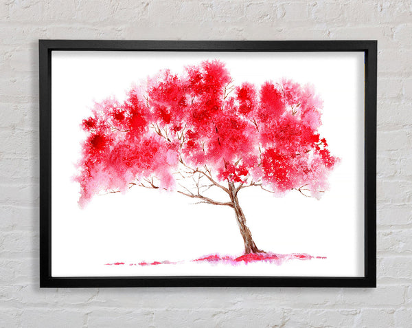 Pink Abstract Tree Framed Print