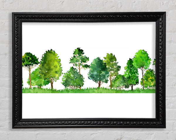 Green Tree Delight Framed Print