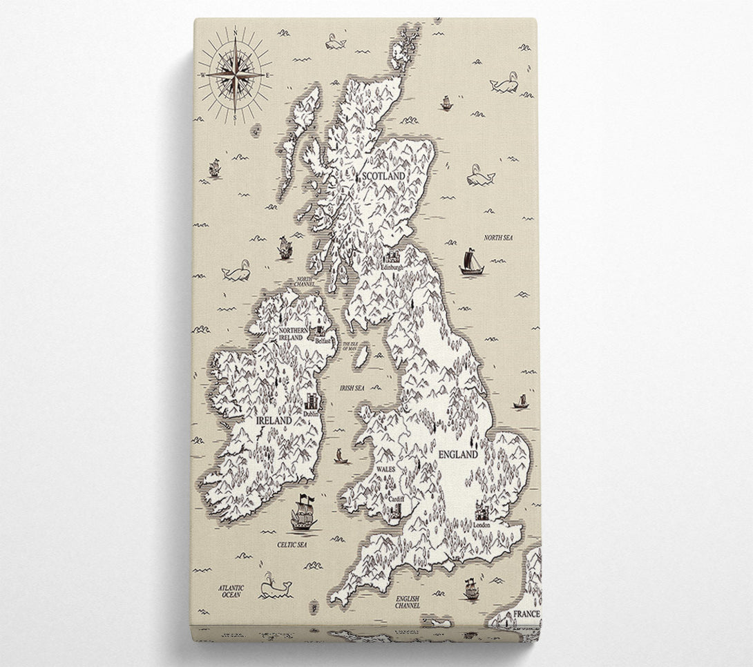  A Canvas Print of Scotland Island England And Wales Canvas Print