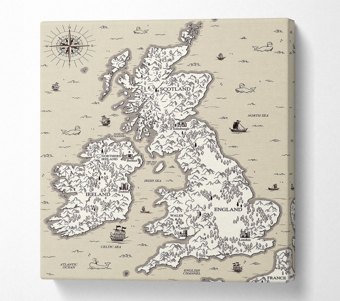  A Canvas Print of Scotland Island England And Wales Canvas Print