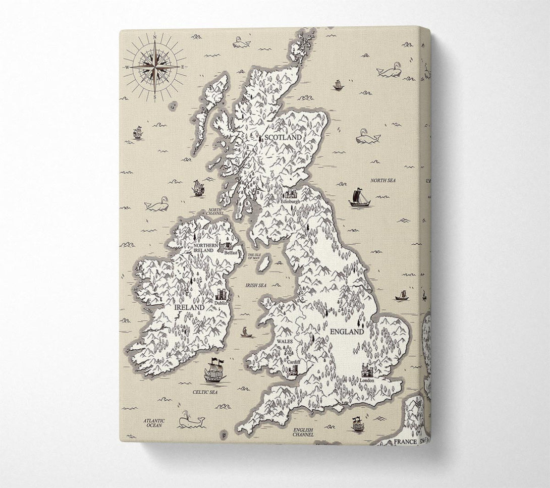 A Canvas Print of Scotland Island England And Wales Canvas Print
