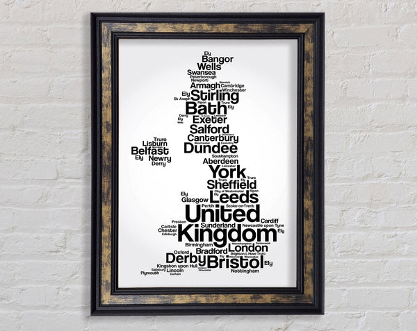 Towns In The UK Framed Print