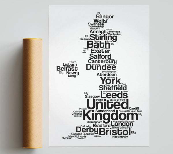 Towns In The Uk Print