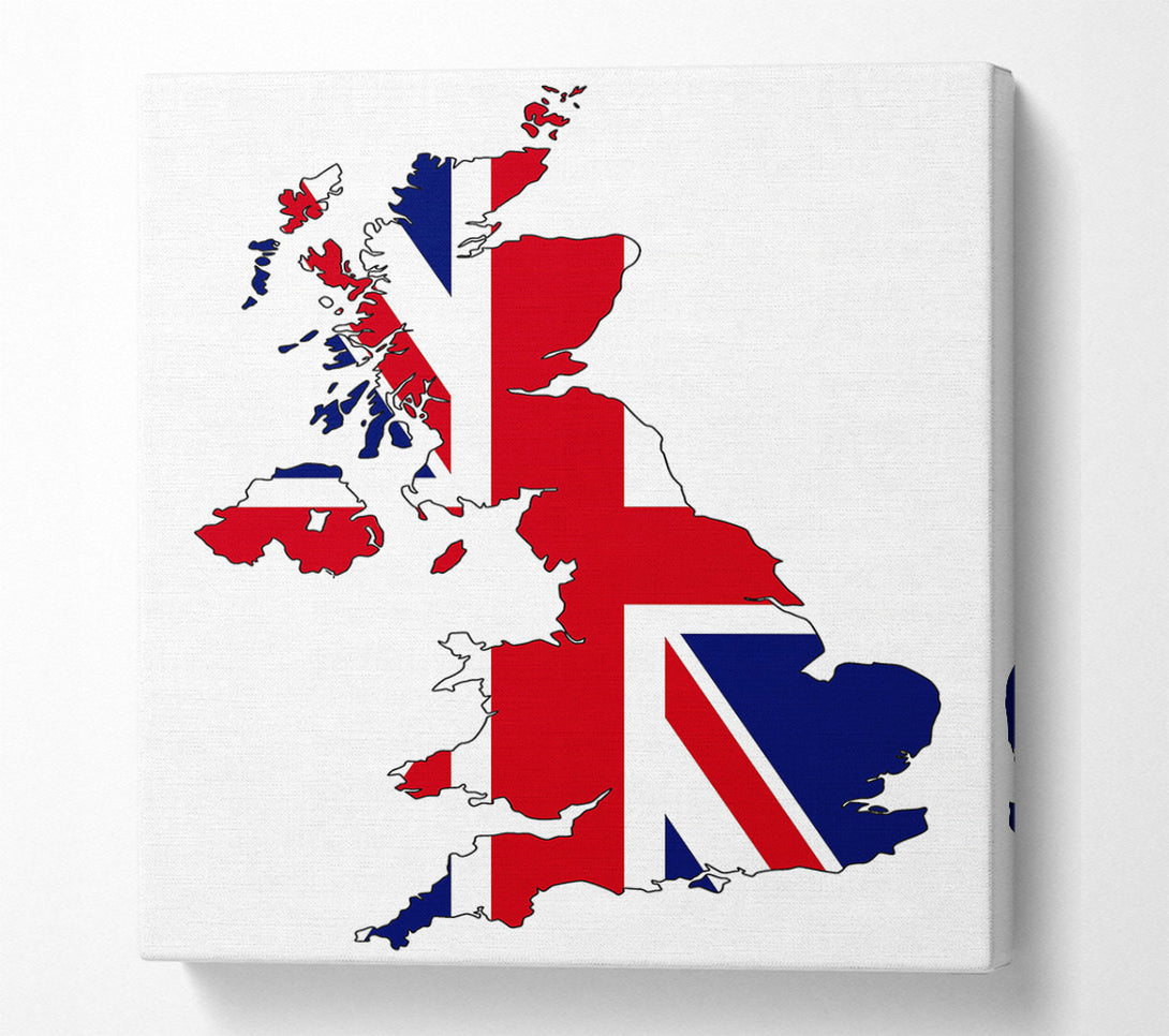  A Canvas Print of United Kingdom Flag 3 Canvas Wall Art