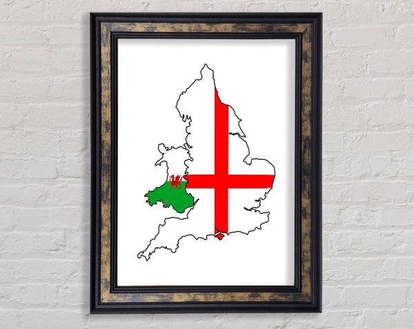 Wales And England Framed Print